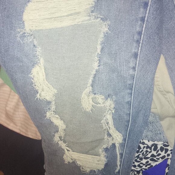 Judy Blue High Waist Heavy Destroyed Distressed Straight Fit Denim Jeans NWT 24W - Picture 5 of 11